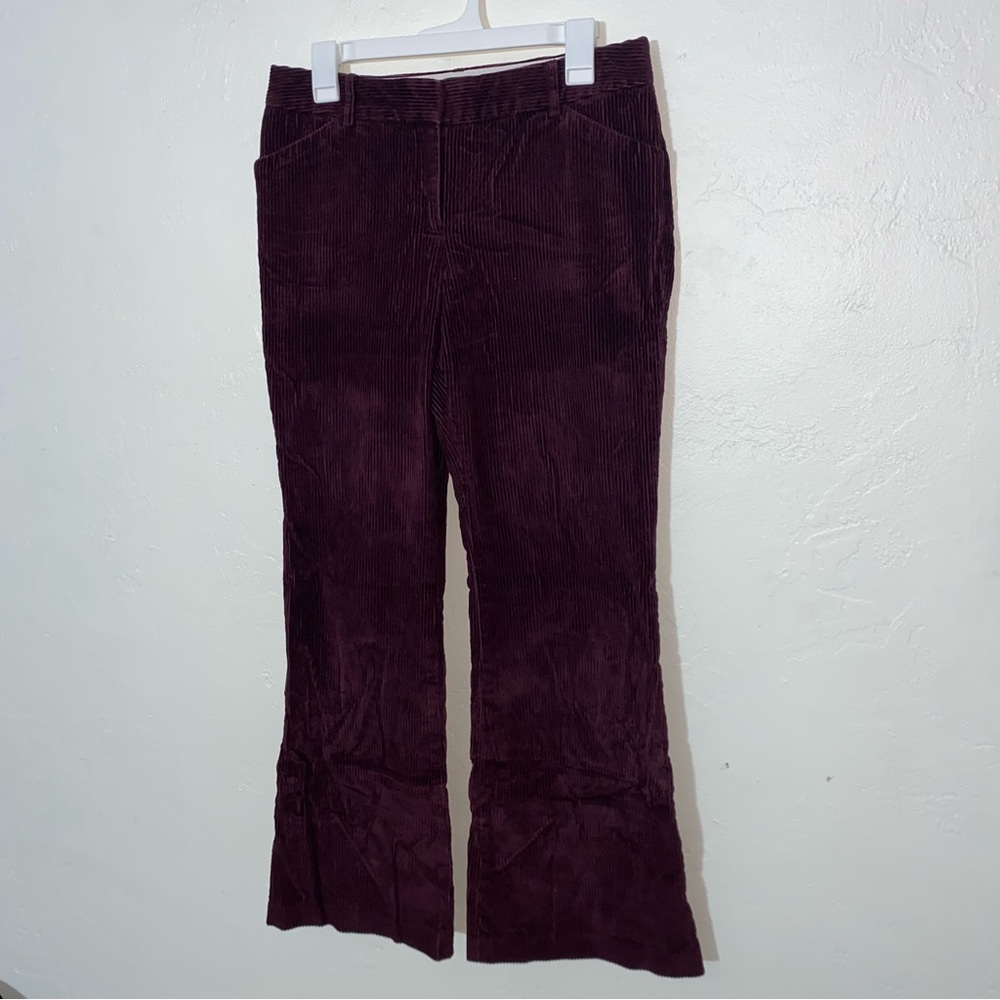 Victoria’s Secret Christie Fit Burgundy Thick Velvety Corduroy Pants Wine Maroon
